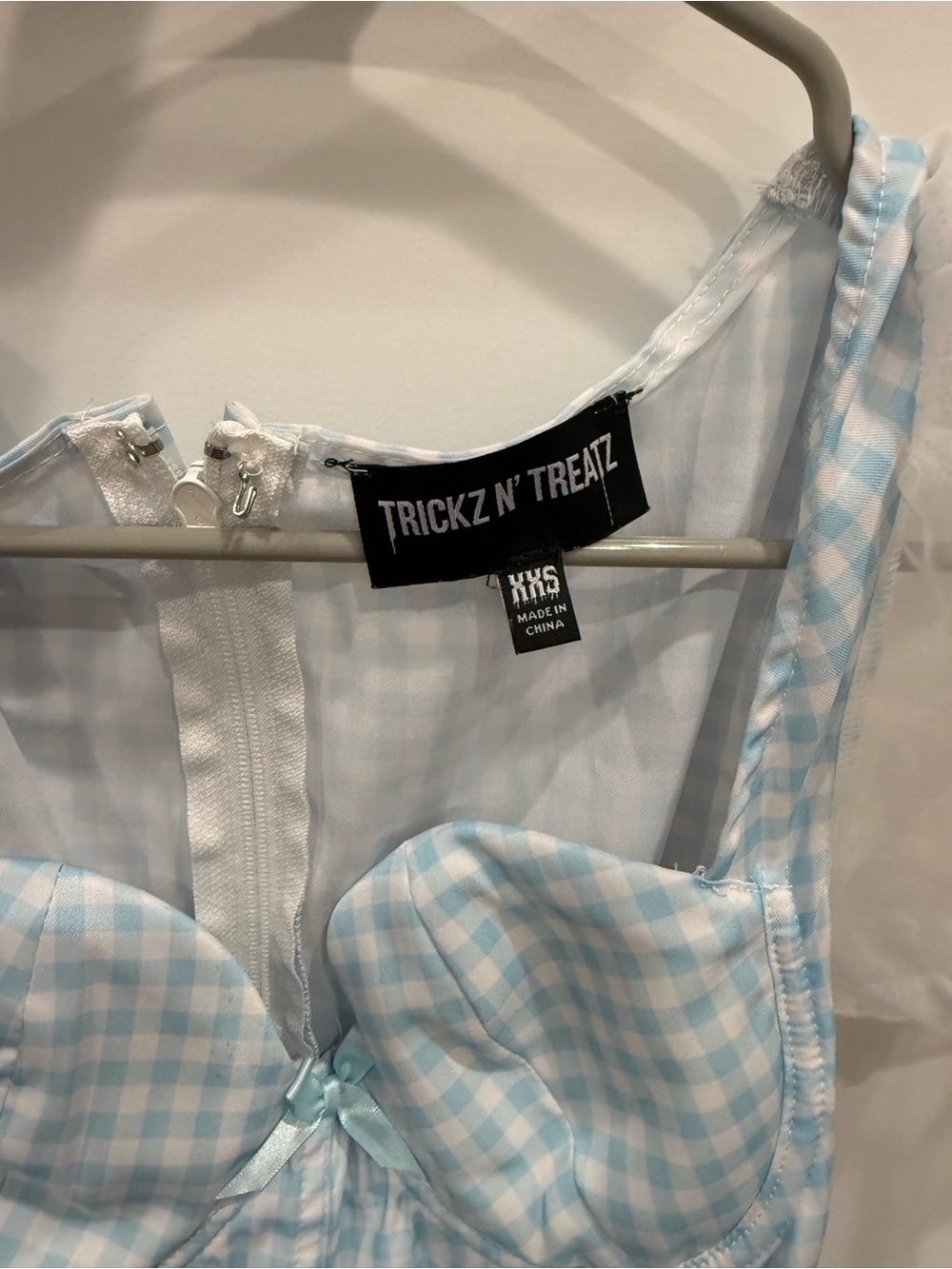 Trickz N’ Treatz Wizard of Oz Dorothy Puff Sleeve Mini Dress size XXS - Picture 3 of 3